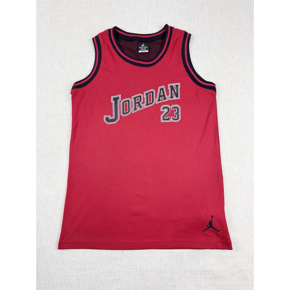 Michael Jordan #23 Official Dri-Fit Youth Red Mesh Jersey